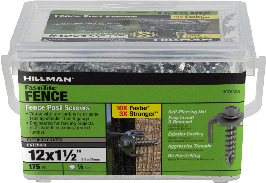 #12 x 1-1/2-in Zinc-plated Exterior Fence screws ( 175 -Per Box )