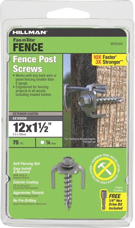 #12 x 1-1/2-in Ceramic Exterior Fence screws ( 75 -Per Box )