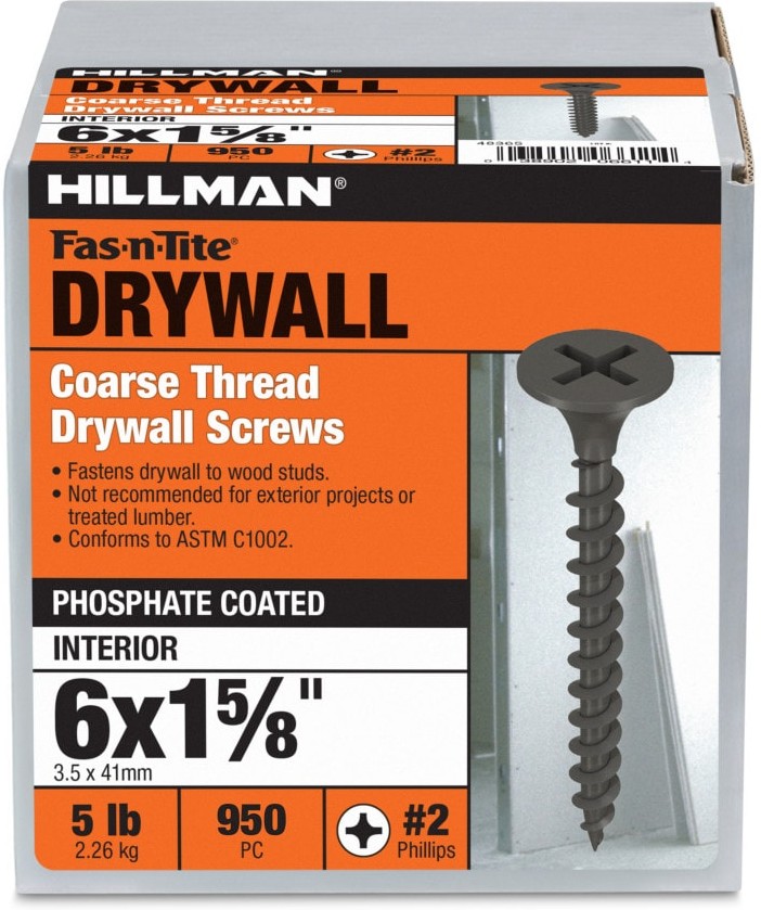 #6 x 1-5/8-in Bugle Coarse Thread Drywall Screws 5-lb ( 950 -Pack )