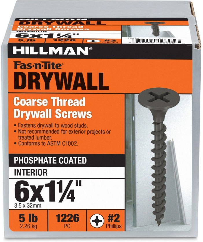 #6 x 1-1/4-in Bugle Coarse Thread Drywall Screws 5-lb ( 1226 -Pack )