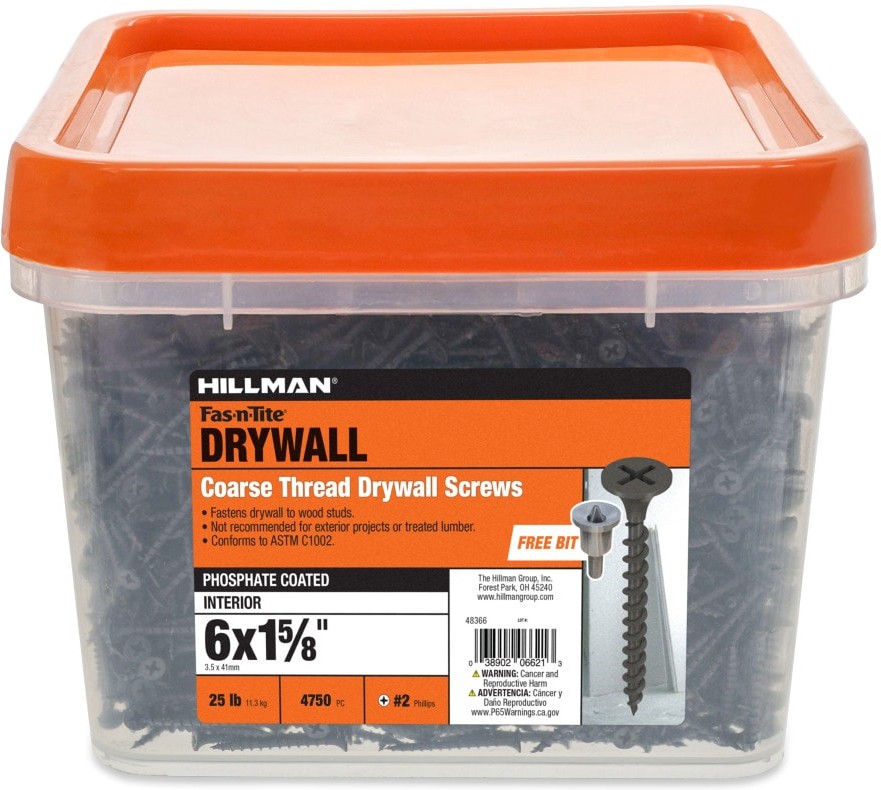 #6 x 1-5/8-in Bugle Coarse Thread Drywall Screws 25-lb ( 4750 -Pack )