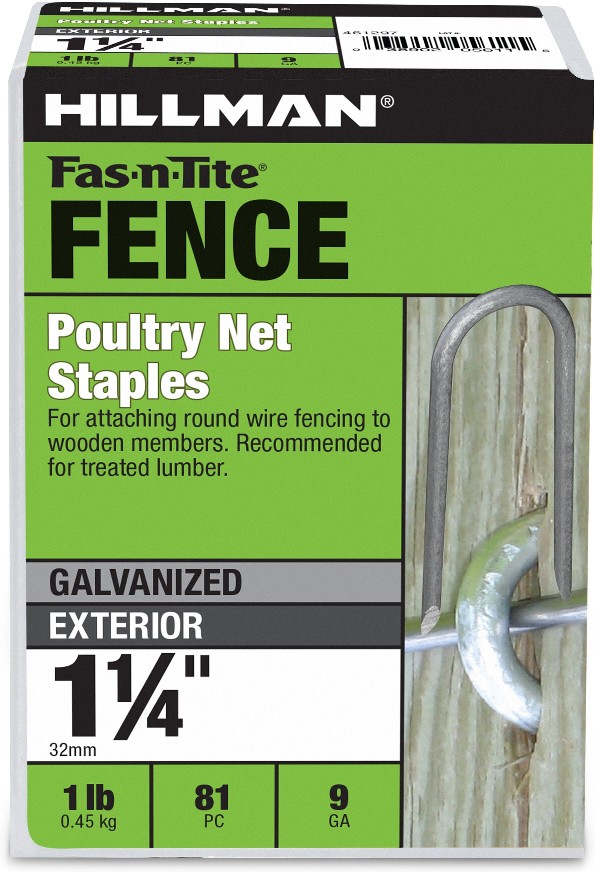 1-1/4-in Leg x 1/4-in 9 -Gauge Fence staples