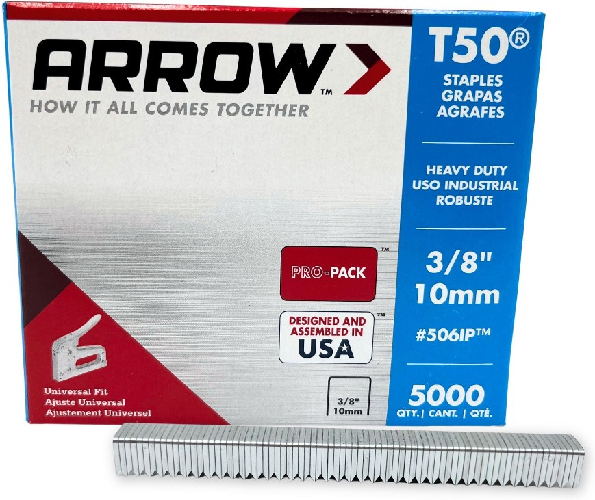 3/8-in Leg x 3/8-in 20 -Gauge Heavy-duty staples 5000 -Per Box