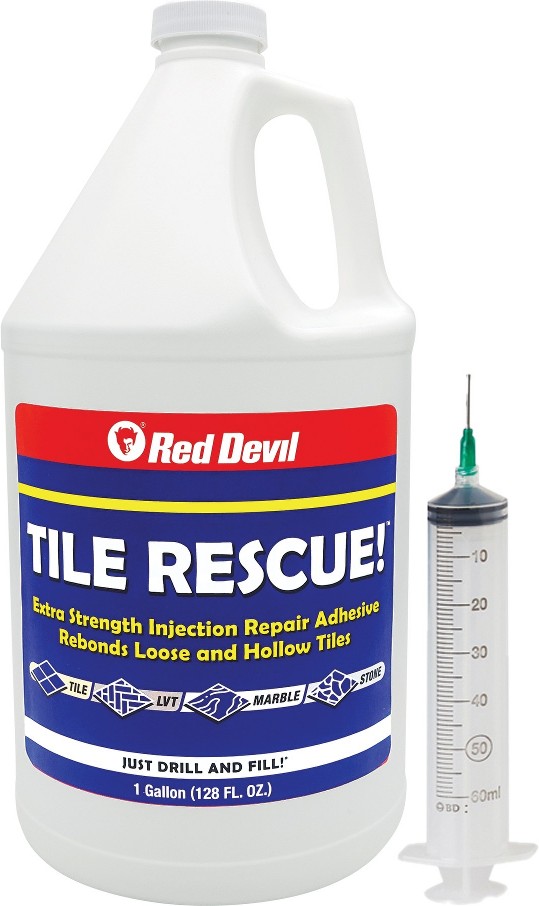 1 Gallon Injection Repair Adhesive W/Syringe Tile and stone Multi-purpose Flooring Adhesive ( 128 - Fluid ounces )