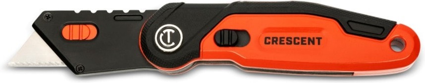Orange 3/4-in 3 -Blade Folding Utility Knife with On Tool Blade Storage
