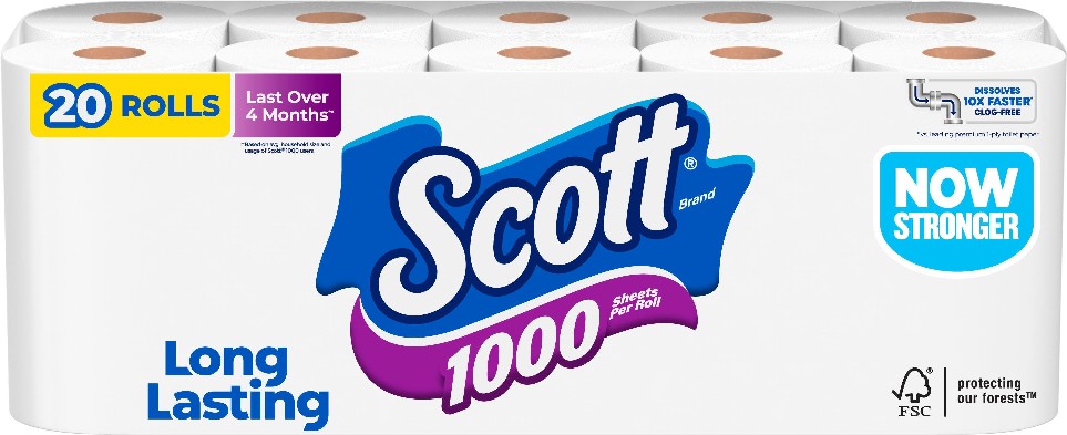 1000 20 -Pack 1-ply Toilet Paper