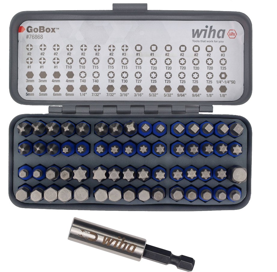 TerminatorBlue GoBox Phillips/Torx Impact Driver Bit Set 61 -Piece