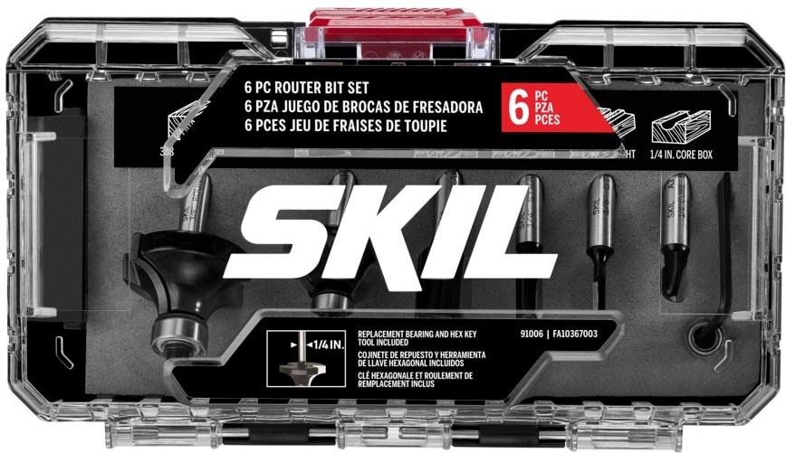 6 -Piece Carbide-tipped Router Bit Set