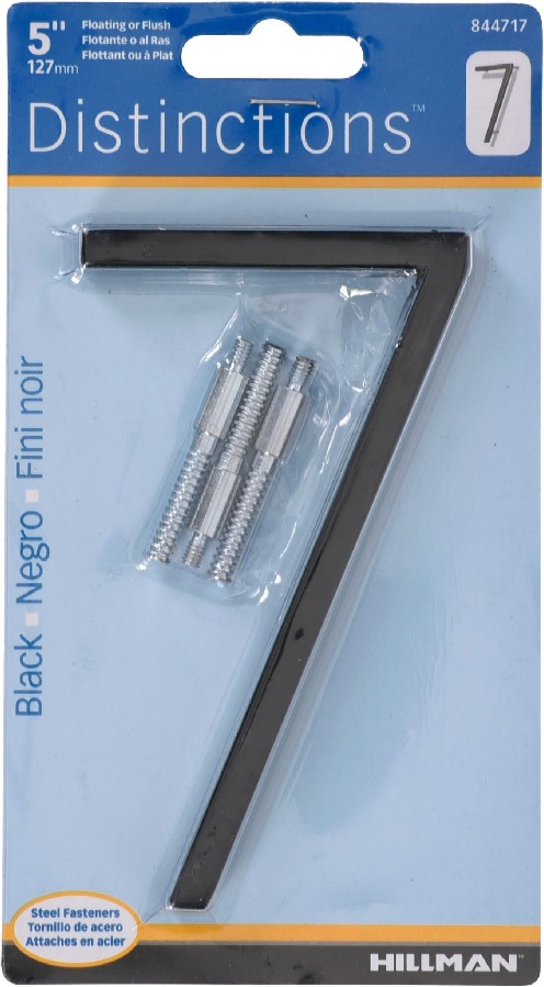 Distinctions 5-in Black Number 7