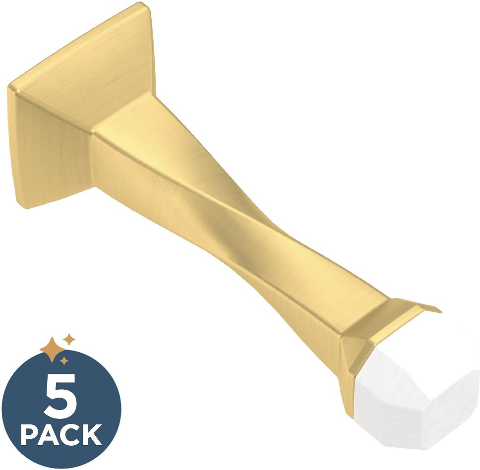 3-in Gold Rigid Door Stop 5 -Pack