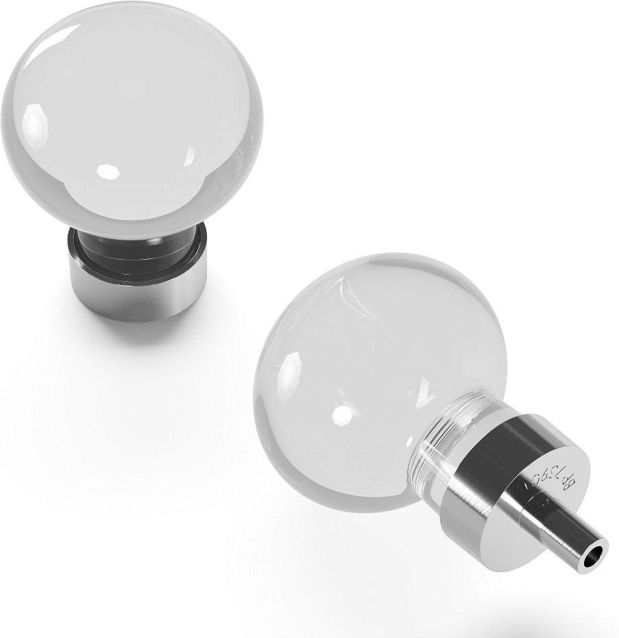 Crystal Palace 1-3/8-in Glass with Satin Nickel Round Contemporary Cabinet Knob