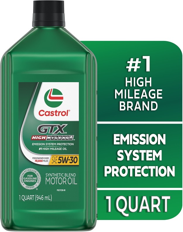 GTX High Mileage 5W-30 Synthetic Blend Motor Oil, 1 Quart
