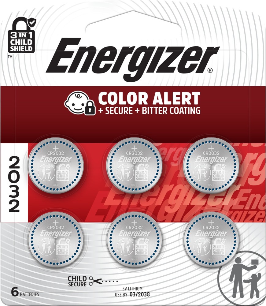Lithium CR2032 Coin Batteries 6 -Pack