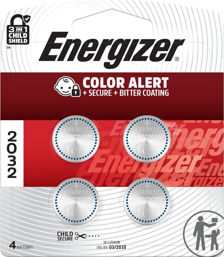 Lithium CR2032 Coin Batteries 4 -Pack