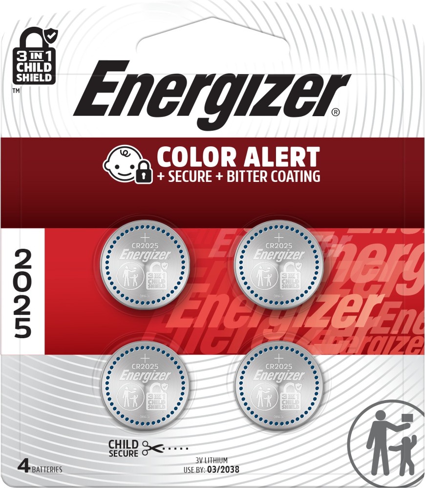 Lithium CR2025 Coin Batteries 4 -Pack