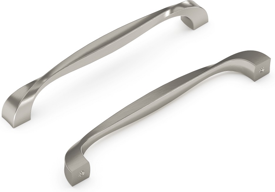 Twist 6-5/16-in , 160mm Center to Center Satin Nickel Arch Handle Drawer Pull 5 -Pack