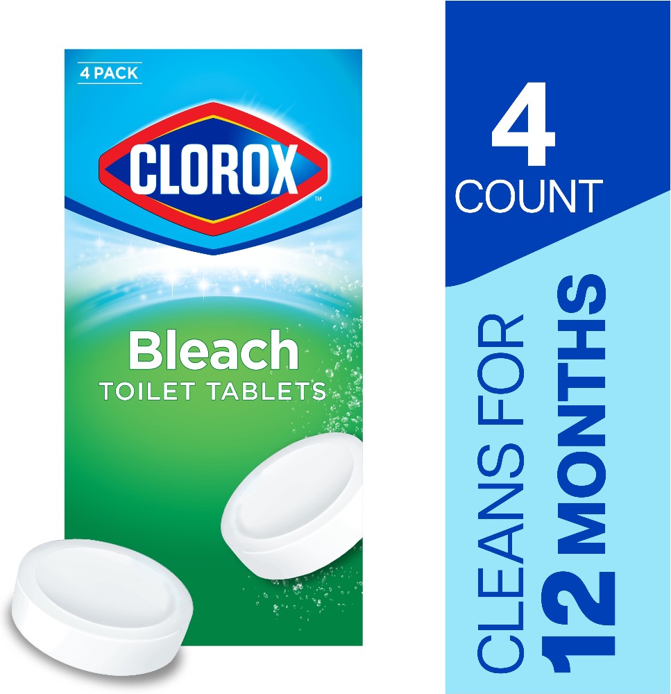 Ultra Clean Toilet Tablets with Bleach 4-Count Toilet Bowl Cleaner