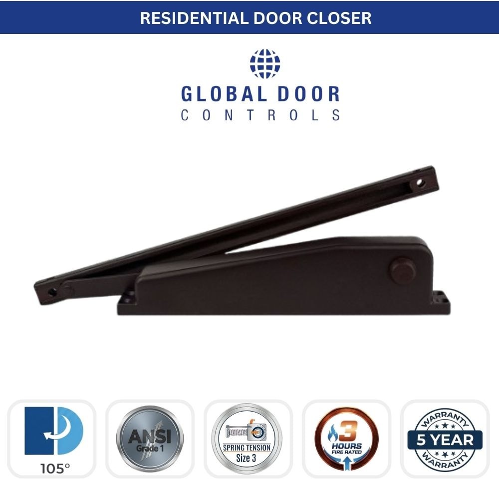 Black Residential Door Closer