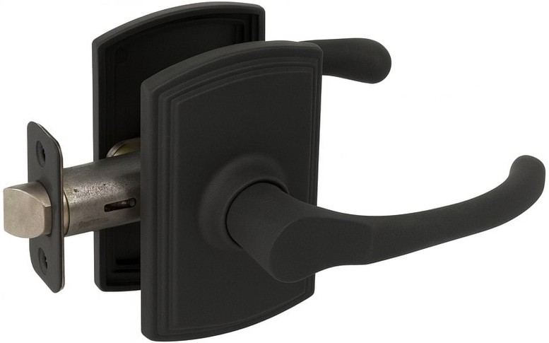 Artino Black Interior or Exterior Hall/Closet Passage Door Handle