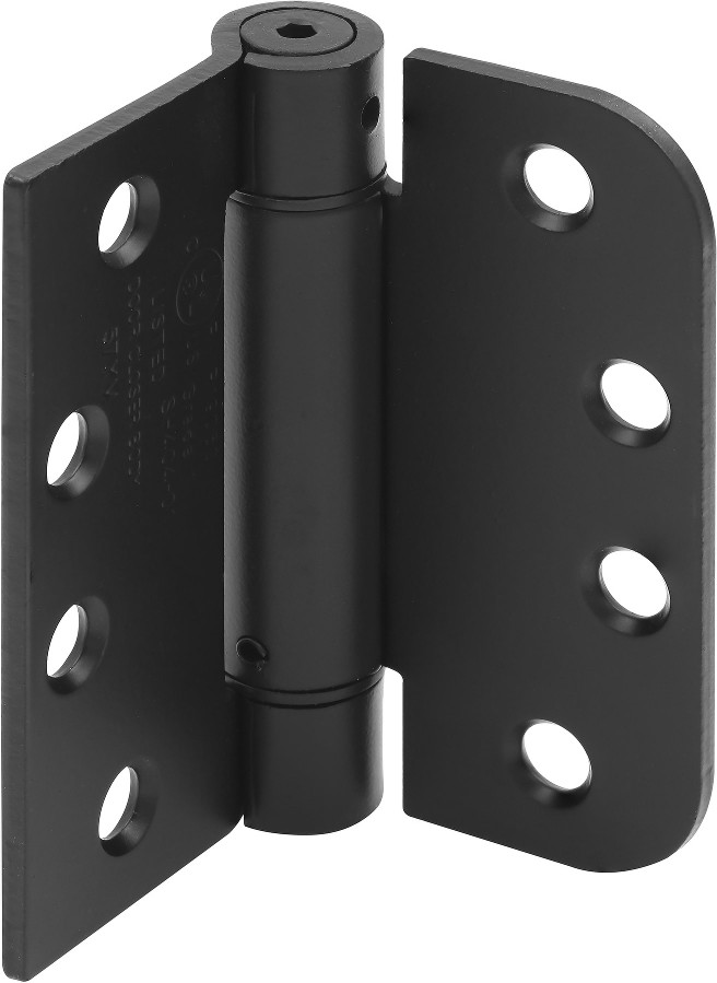 4-in H x 5/8-in Radius Matte Black Self closing Interior/Exterior Door Hinge 3 -Pack