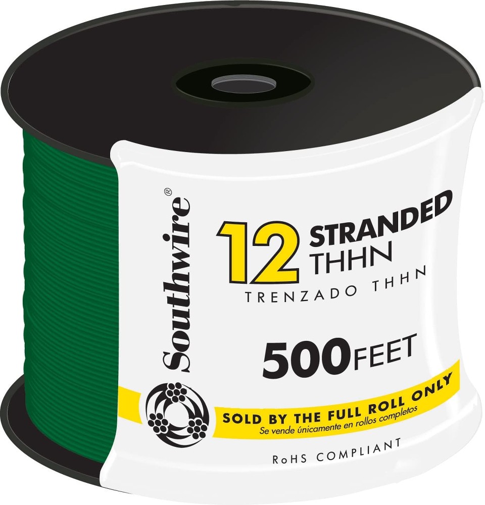 500-ft 12 -AWG Green Stranded Copper THHN wire ( By-the-roll )