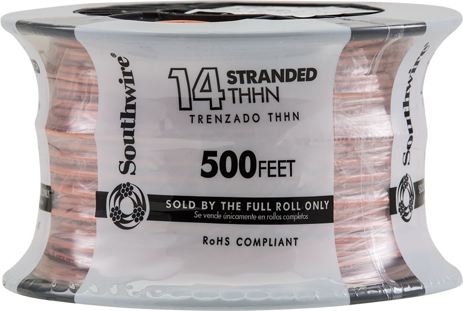 14 STRANDED CU ORANGE THHN 500-FT