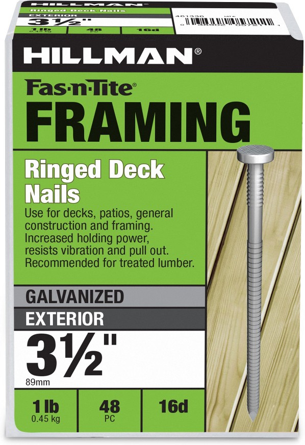 3-1/2-in x 16d Galvanized Spiral Shank Deck nails 48 -Per Box