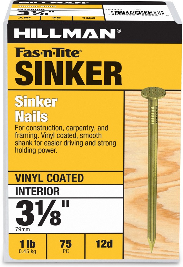 3-1/8-in x 12d Vinyl-coated Smooth Shank Sinker nails 75 -Per Box