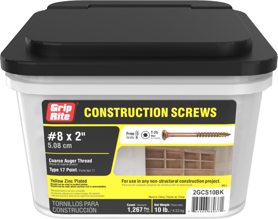 #8 x 2-in Yellow zinc Interior Trim screws 1267 -Per Box