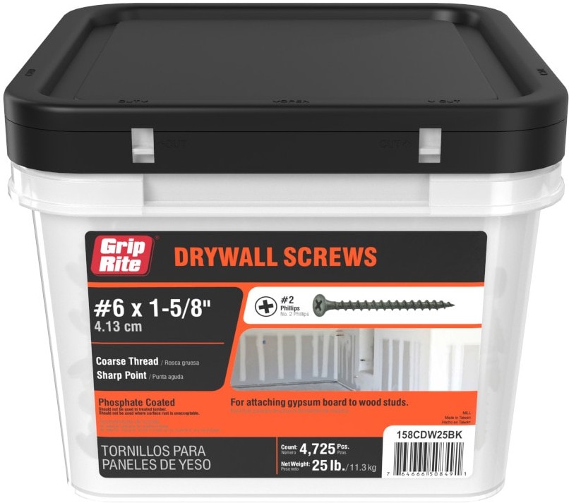 #6 x 1-5/8-in Bugle Coarse Thread Drywall Screws 25-lb 4725 -Pack