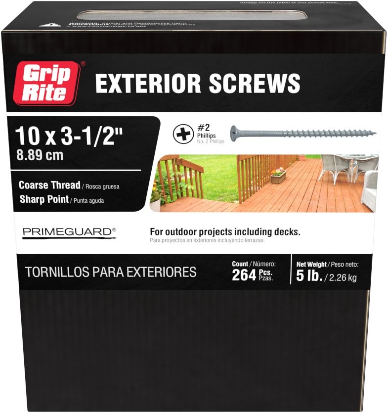 #10 x 3-1/2-in Wood to wood Deck Screws 264 -Per Box