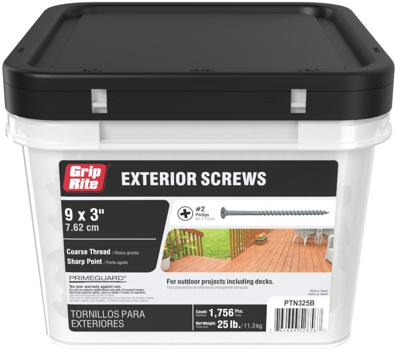 PrimeGuard Ten #10 x 3-in Wood to wood Deck Screws 1756 -Per Box