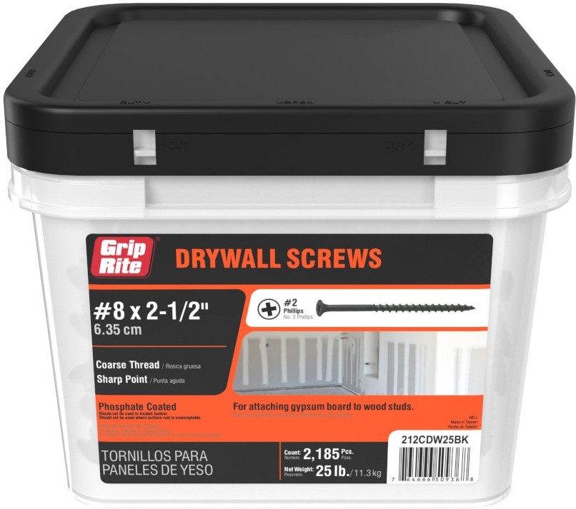 #8 x 2-1/2-in Bugle Coarse Thread Drywall Screws 25-lb 2185 -Pack