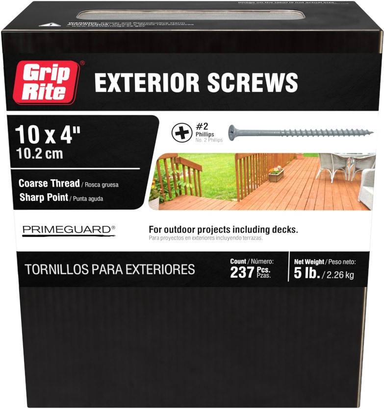 #10 x 4-in Wood to wood Deck Screws 237 -Per Box
