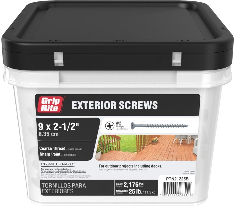 PrimeGuard Ten #10 x 2-1/2-in Wood to wood Deck Screws 2176 -Per Box