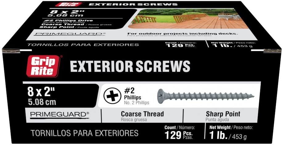 #8 x 2-in Wood to wood Deck Screws 129 -Per Box