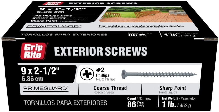 #10 x 2-1/2-in Wood to wood Deck Screws 86 -Per Box
