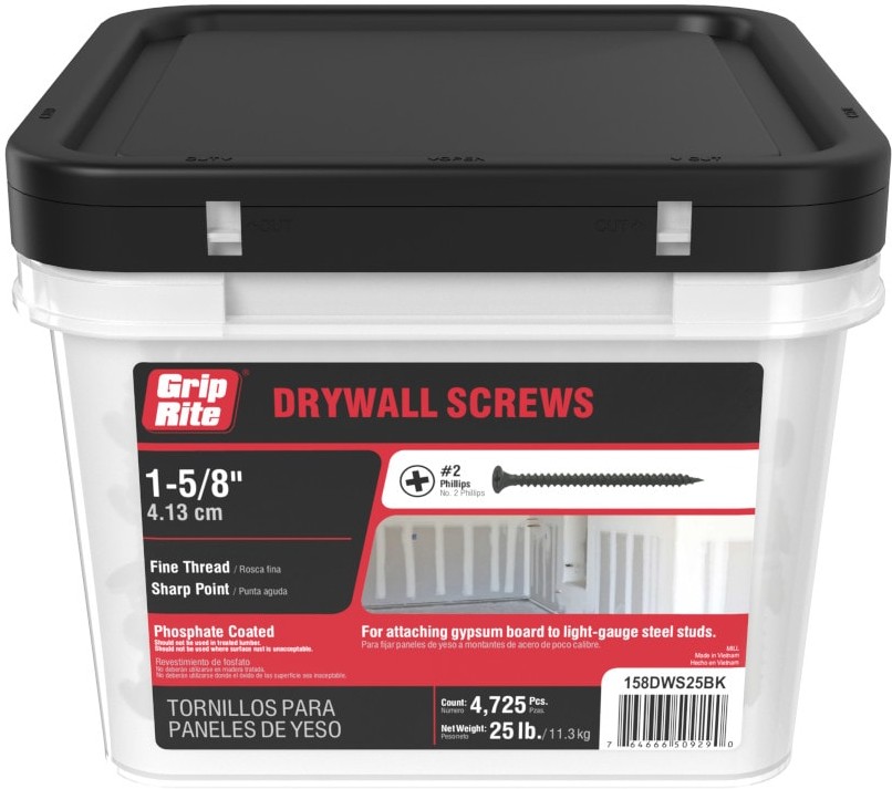 #6 x 1-5/8-in Bugle Fine Thread Drywall Screws 25-lb 4725 -Pack
