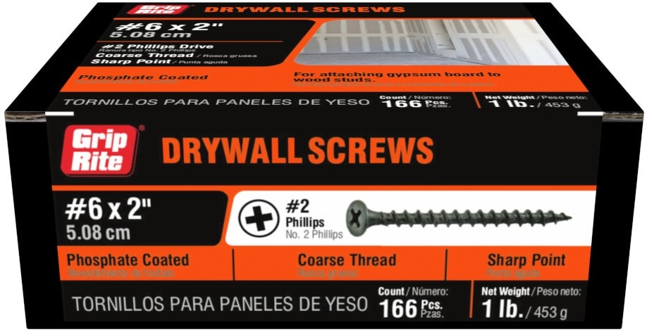 #6 x 2-in Bugle Coarse Thread Drywall Screws 1-lb 166 -Pack