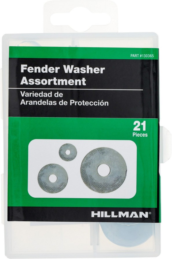 5.7 Inch Silver Washers Fender Washer Assortment Kit 21 -Pack