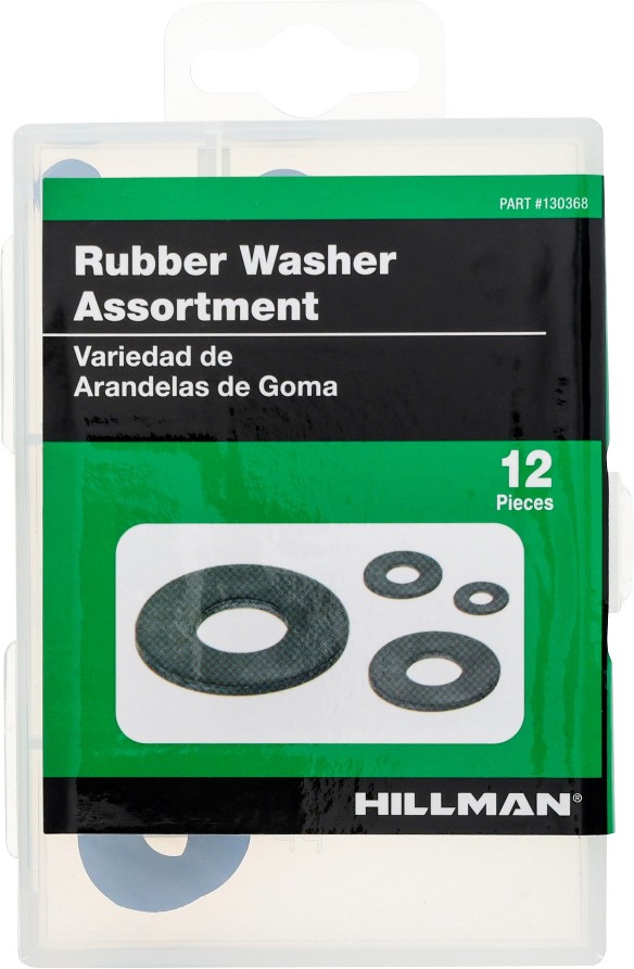 5.9 Inch Black Washers Rubber Washer Assortment Kit 12 -Pack