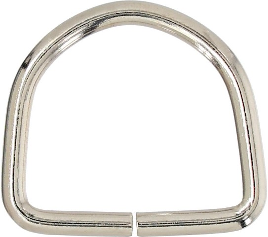 1 Inch Silver D-ring Ring 2 -Pack