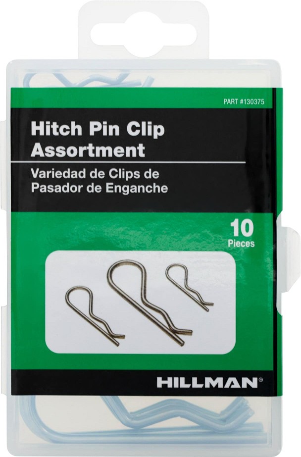 5.7 Inch Silver Pins Hitch Pin Clip Assortment Kit 10 -Pack