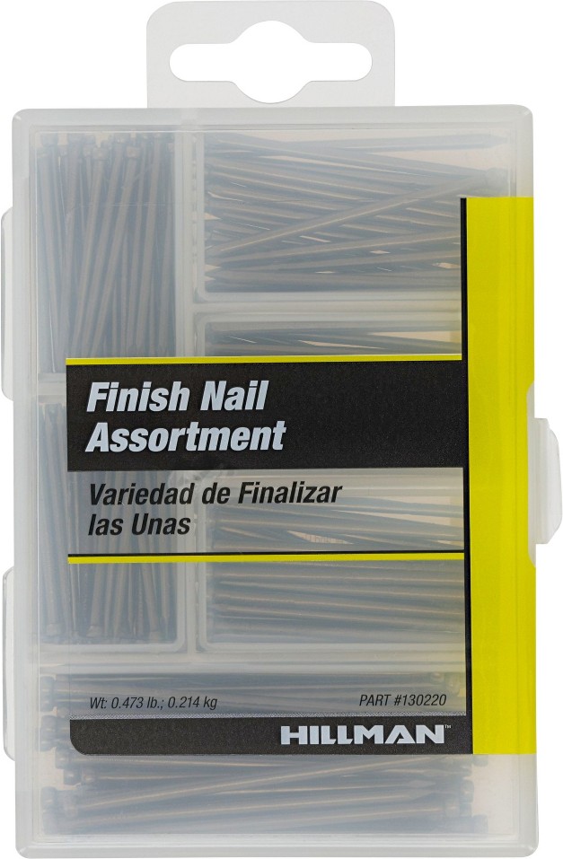 5.7 Inch Silver Combo Finish nail assortment kit Kit 150 -Pack