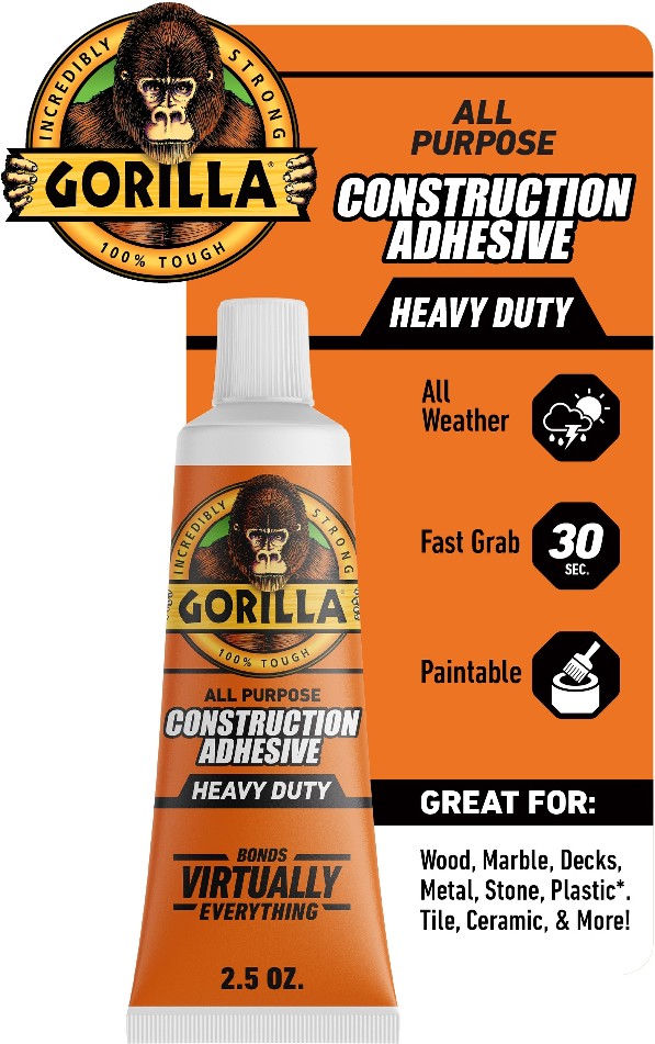 Heavy Duty Polymer-based White Multi-use Interior/Exterior Construction Adhesive ( 2.5-fl oz Fluid Oz)
