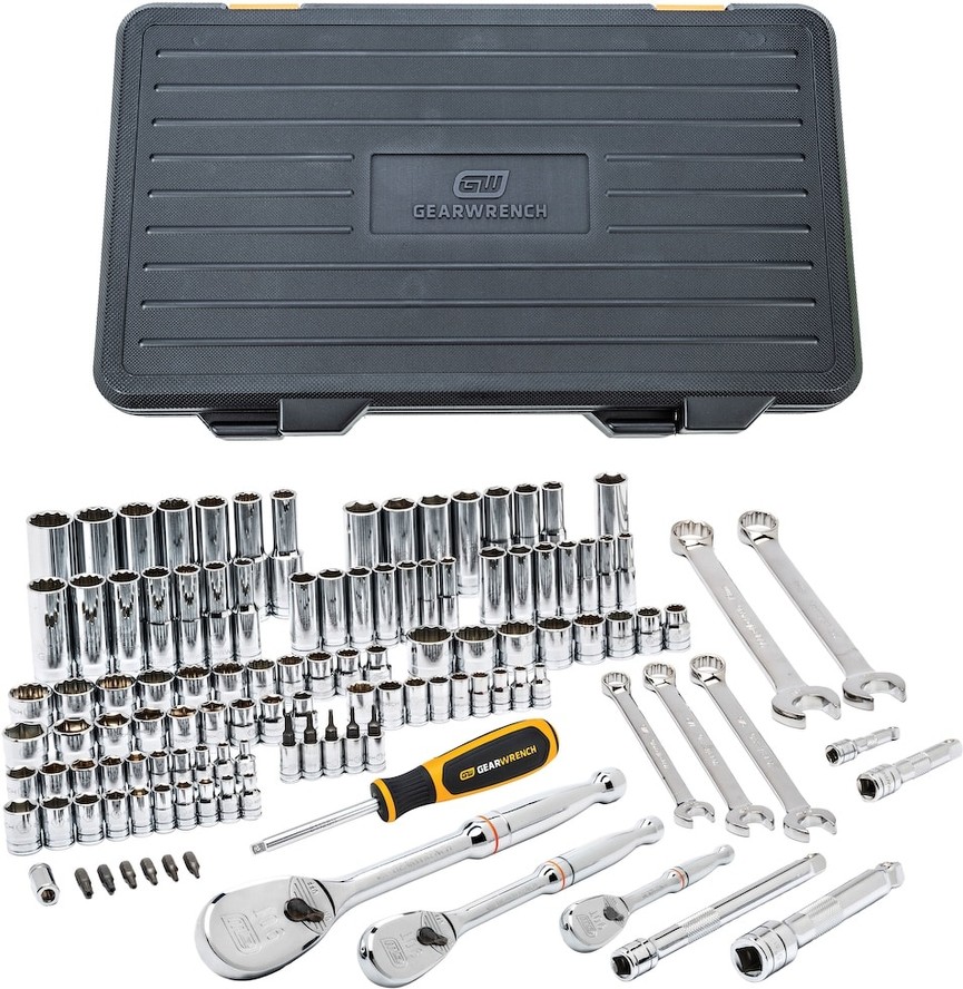 118 -Piece Metric and standard (SAE) Mechanics Tool Set with Hard Case