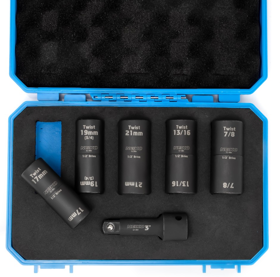 6 -Piece Standard (SAE) and Metric 1/2-in Drive Set 6-point Impact Socket Set