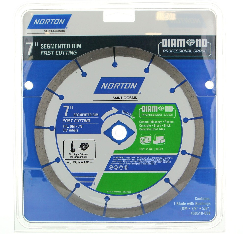 7-in Wet/Dry Segmented Rim Diamond Saw Blade