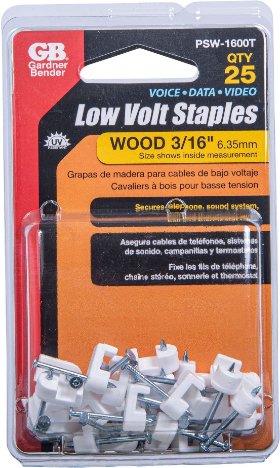3/16-in Plastic Low-voltage Cable Staple 25 -Pack