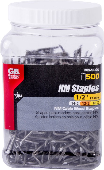 1/2-in Metal Non-insulated Cable Staple 500 -Pack
